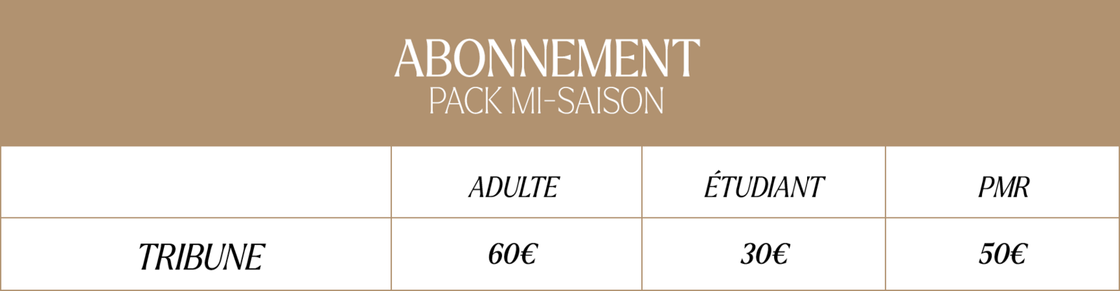 PACK MI-SAISON